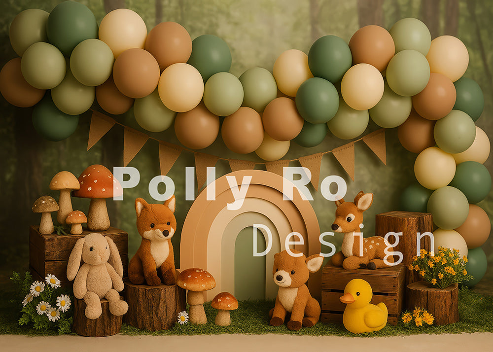 Avezano Jungle Animal Balloon Party Photography Backdrop Designed By Polly Ro Design