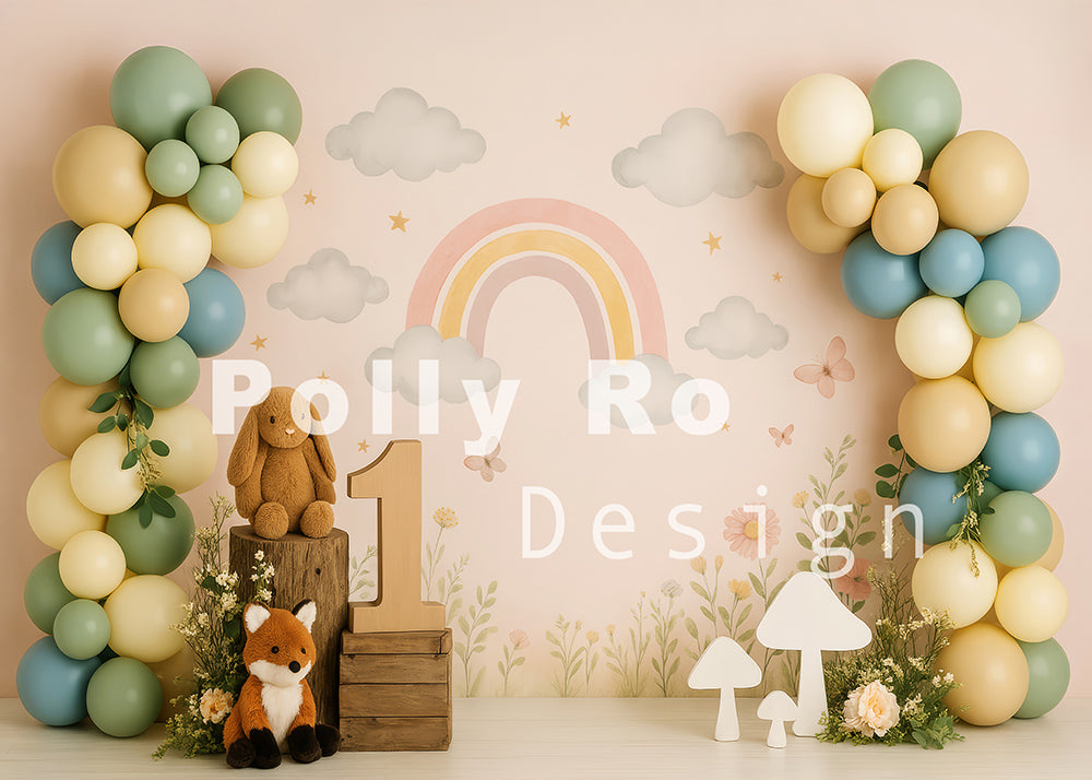 Toile de fond pour photographie de pailles et d'œufs de Pâques d'Avezano conçue par Polly Ro Design