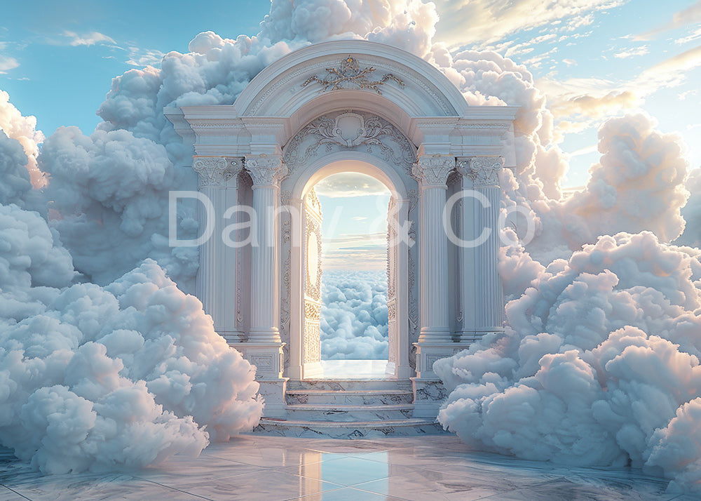 Fleurs en pot et portes Avezano en toile de fond conçues par Danyelle Pinnington