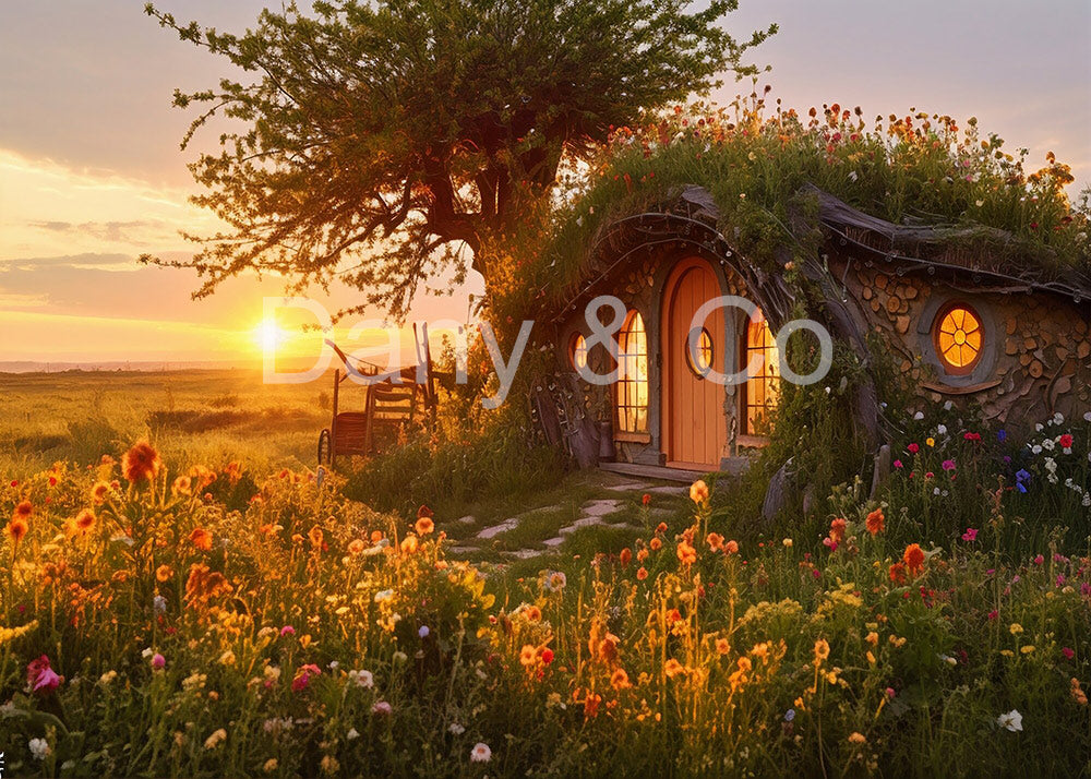 Fleurs en pot et portes Avezano en toile de fond conçues par Danyelle Pinnington