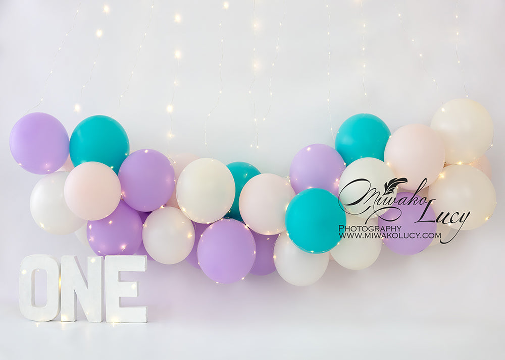 Avezano Balloons and Lights Backdrop for Photography By Miwako Lucy Photography
