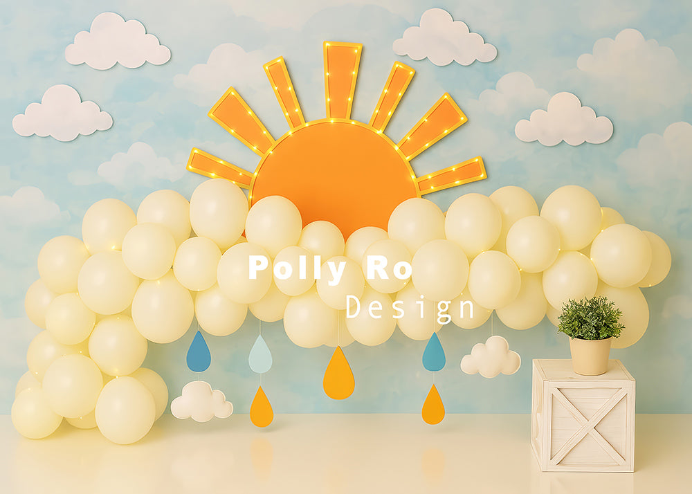 Toile de fond pour photographie de pailles et d'œufs de Pâques d'Avezano conçue par Polly Ro Design