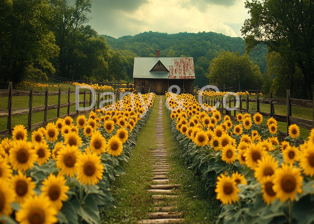 Avezano Sunflower Field Backdrop Designed By Danyelle Pinnington