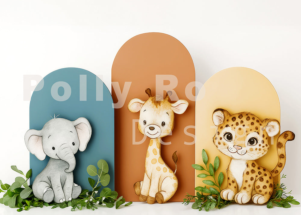 Avezano Arch Zoo Theme Photography Backdrop Designed By Polly Ro Design