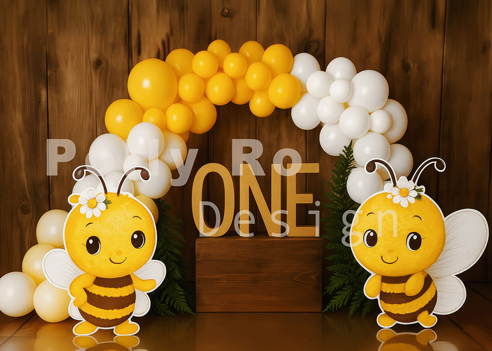 Avezano Bee Themed Party Photography Backdrop Designed By Polly Ro Design