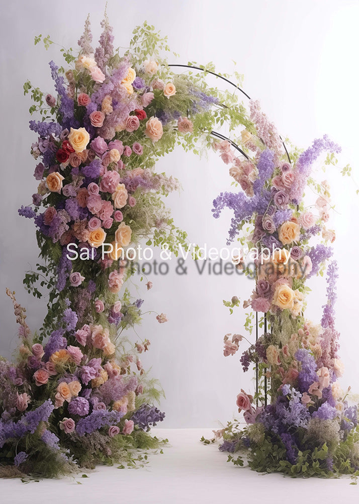 Avezano Purple Rose Arch Wedding Backdrop Designed By Sai photo & videography