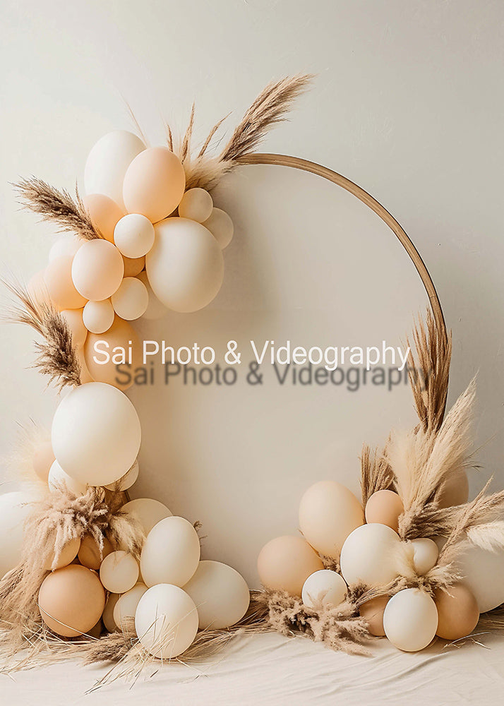 Toile de fond pour photographie d'arche et de fleurs roses d'Avezano conçue par Sai photo & videography