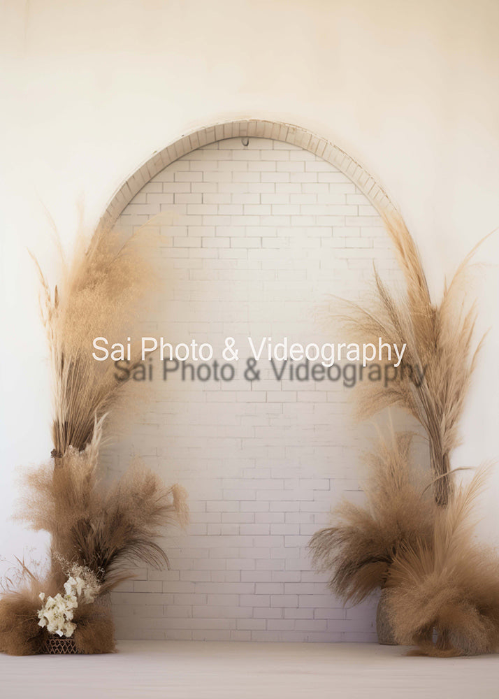 Toile de fond pour photographie d'arche et de fleurs roses d'Avezano conçue par Sai photo & videography