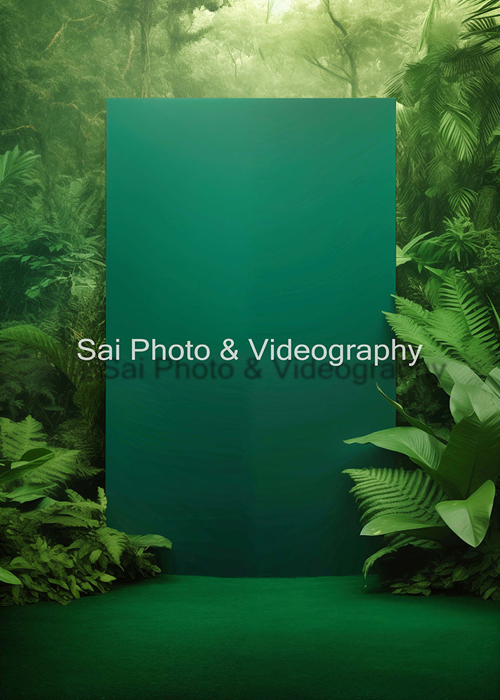 Avezano Green Tropical Rain Forest Wedding Backdrop Designed By Sai photo & videography