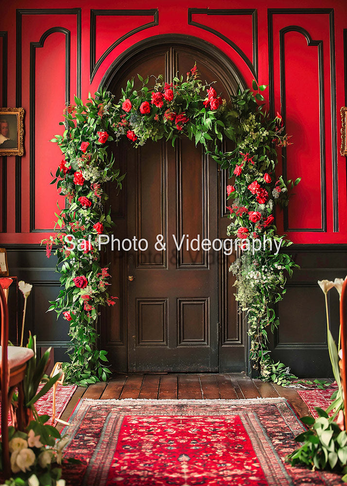 Avezano Red Rose Arch Wedding Backdrop Designed By Sai photo & videography