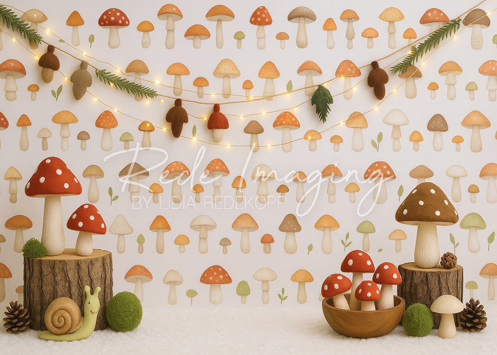 Avezano Cute Mushroom Decor Photography Backdrop Designed By Lidia Redekopp