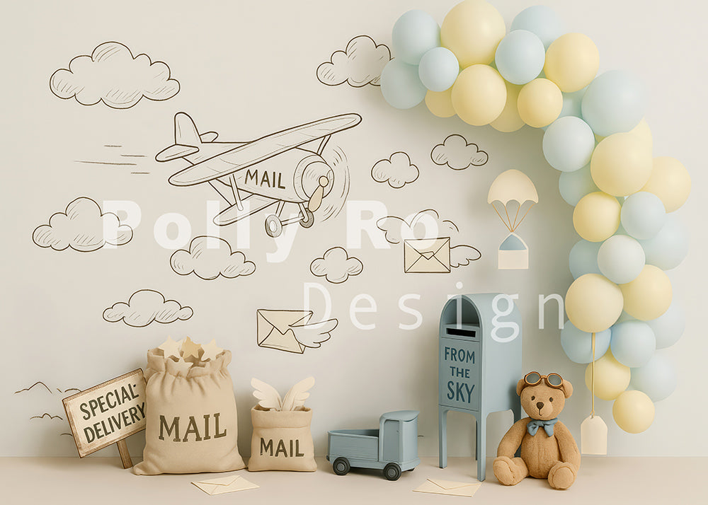 Toile de fond pour photographie de pailles et d'œufs de Pâques d'Avezano conçue par Polly Ro Design