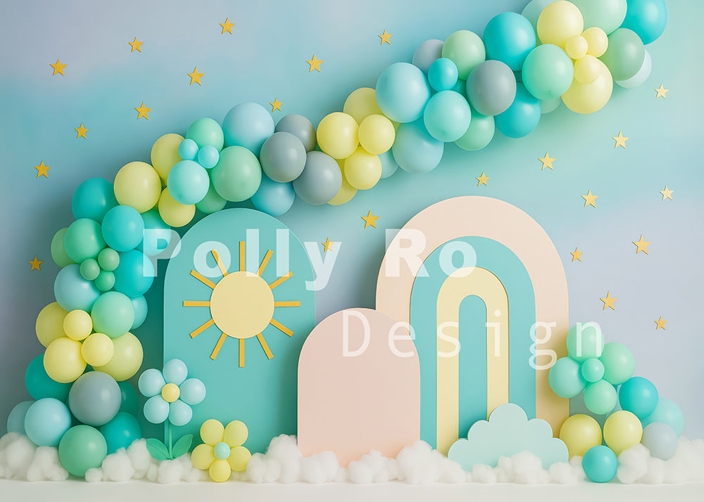 Toile de fond pour photographie de pailles et d'œufs de Pâques d'Avezano conçue par Polly Ro Design