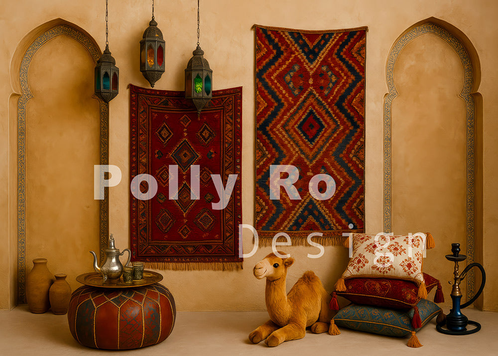 Toile de fond pour photographie de pailles et d'œufs de Pâques d'Avezano conçue par Polly Ro Design