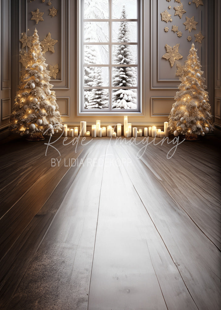 Avezano White Christmas Tree Sweep Photography Backdrop Designed By Lidia Redekopp