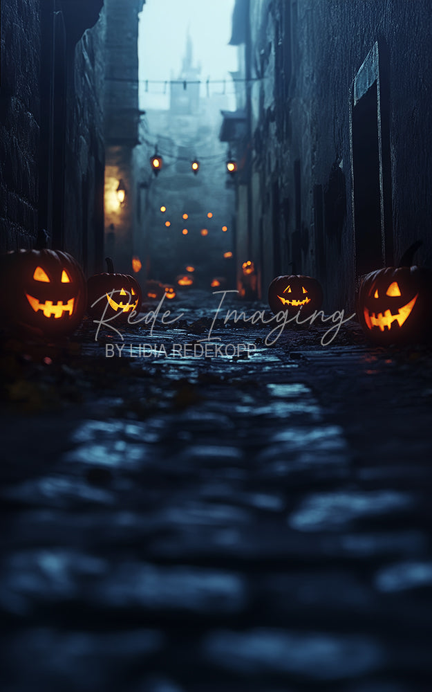 Avezano Halloween Pumpkin Alley Photography Backdrop Designed By Lidia Redekopp