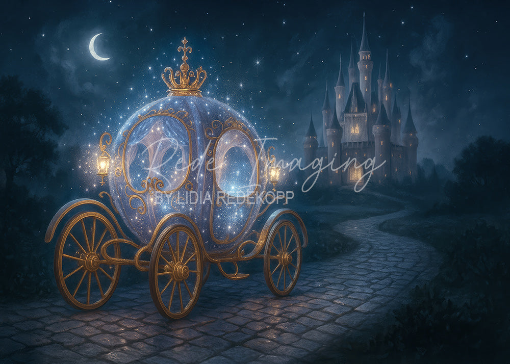 Avezano Starry Carriage Castle Night Backdrop Designed By Lidia Redekopp