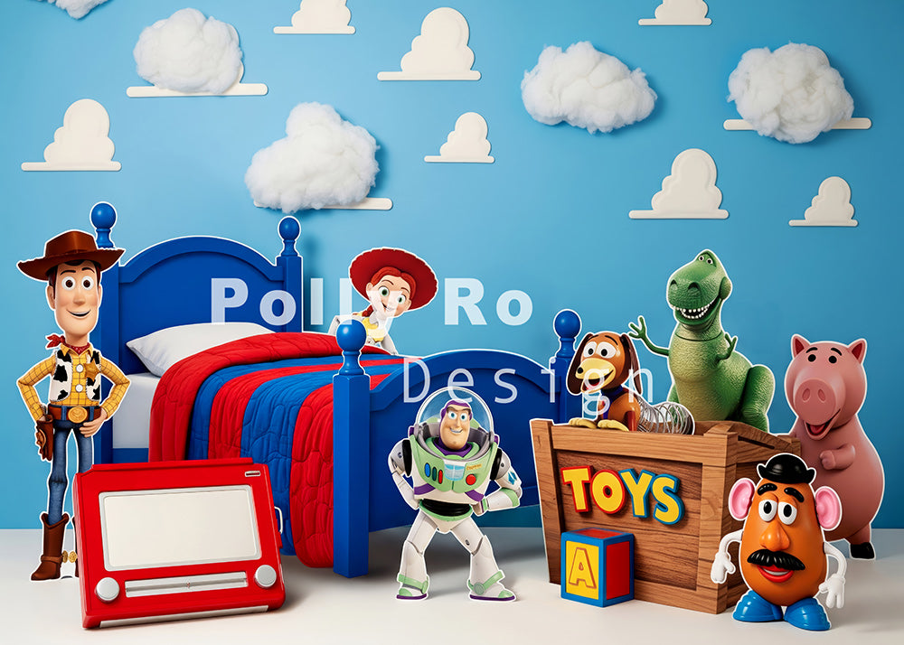 Toile de fond pour photographie de pailles et d'œufs de Pâques d'Avezano conçue par Polly Ro Design