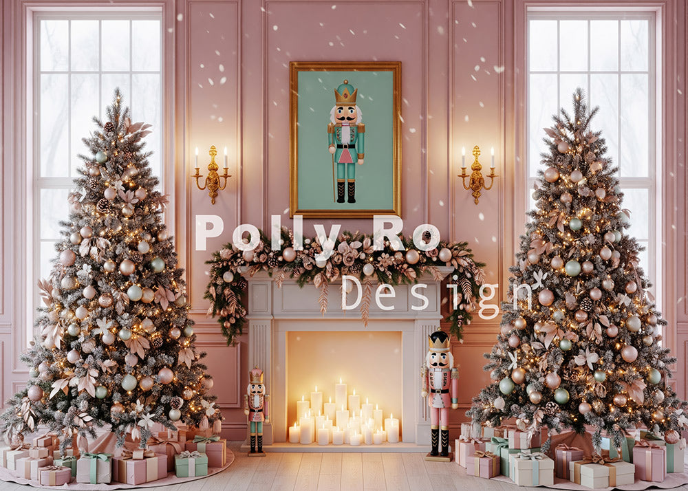 Avezano Nutcracker Christmas Room Photography Backdrop Designed By Pol