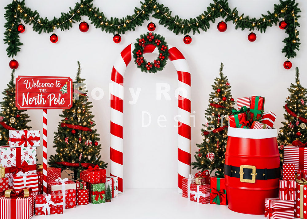 Avezano North Pole Christmas Gift Backdrop Designed By Polly Ro Design