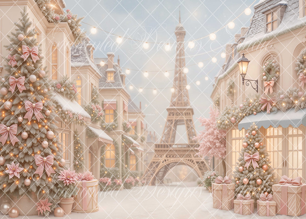 Avezano Christmas Paris Eiffel Tower Backdrop Designed By Enchanted Design Studio