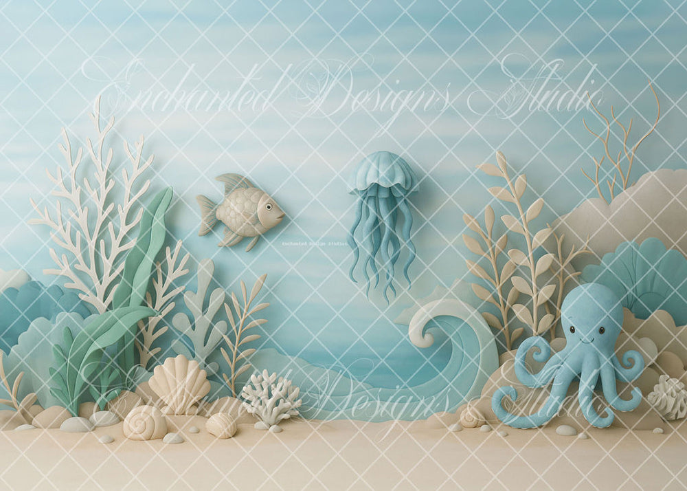 Avezano Underwater Octopus Jellyfish Backdrop Designed By Enchanted Design Studio