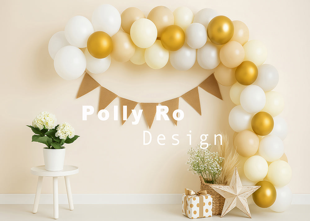 Toile de fond pour photographie de pailles et d'œufs de Pâques d'Avezano conçue par Polly Ro Design