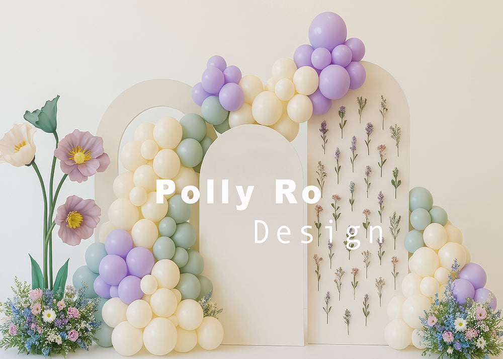 Avezano Elephant and Floral Backdrop Designed By Polly Ro Design