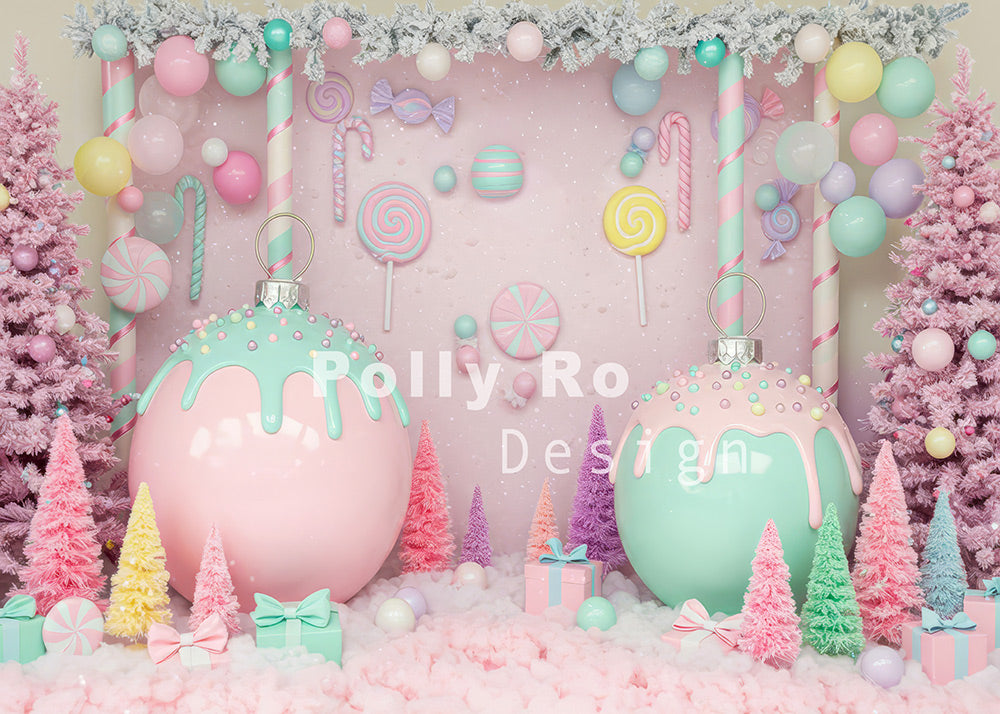 Avezano Candy Themed Christmas Backdrop Designed By Polly Ro Design