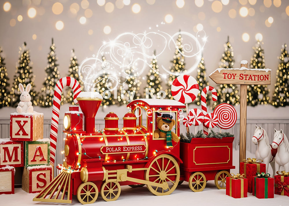 Avezano Christmas Train Backdrop Designed By Polly Ro Design
