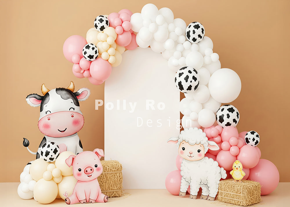 Avezano Farm Animal Balloon Backdrop Designed By Polly Ro Design