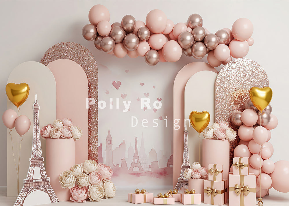 Avezano Paris Valentine's Day Backdrop Designed By Polly Ro Design