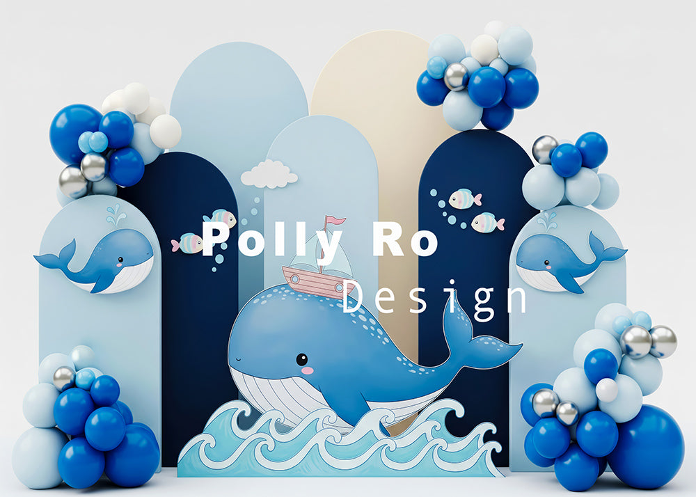 Avezano Whale Sea Theme Backdrop Designed By Polly Ro Design