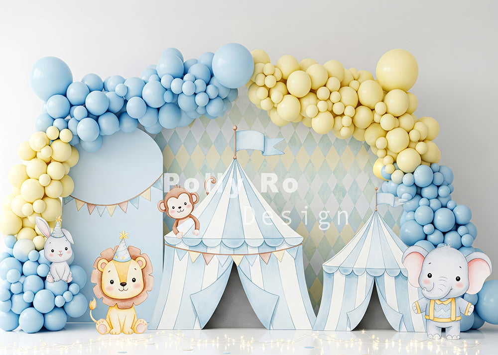 Avezano Circus Animal Theme Backdrop Designed By Polly Ro Design