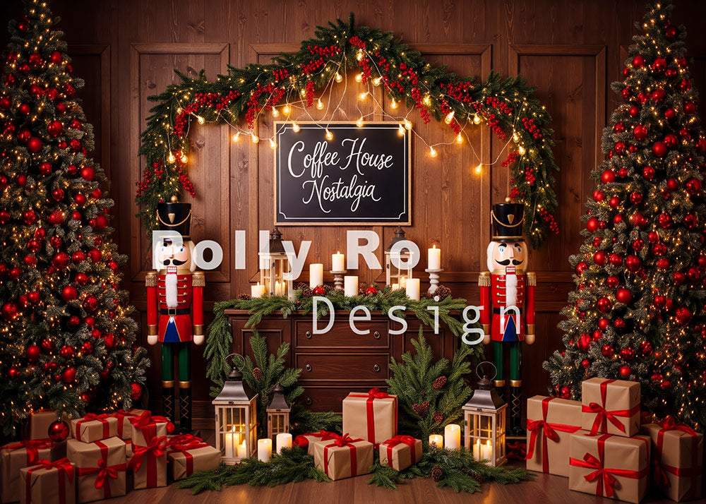 Avezano Nutcracker Coffee House Christmas Backdrop Designed By Polly R