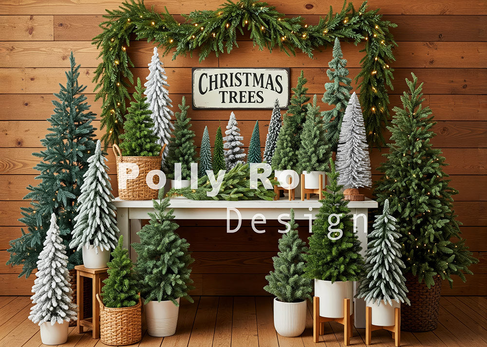 Avezano Christmas Tree Display Photography Backdrop Designed By Polly