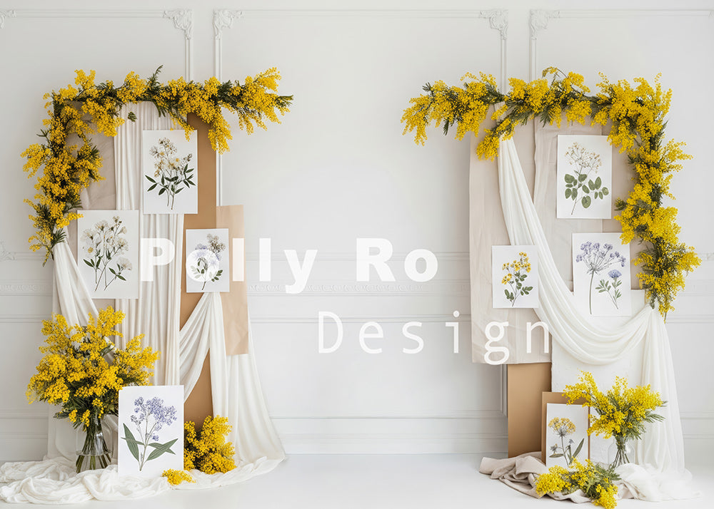 Toile de fond pour photographie de pailles et d'œufs de Pâques d'Avezano conçue par Polly Ro Design