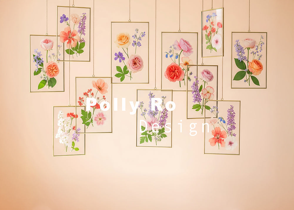 Avezano Hanging Floral Frame Photography Backdrop Designed By Polly Ro Design