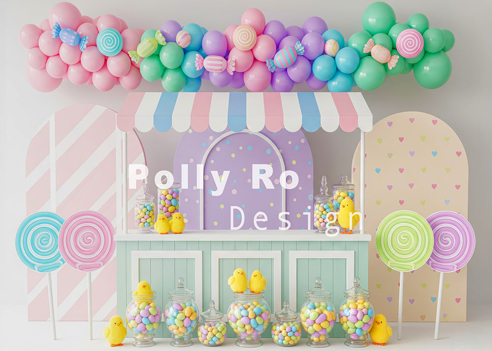 Avezano Candy Balloon Arch Sweet Stand Photography Backdrop Designed By Polly Ro Design