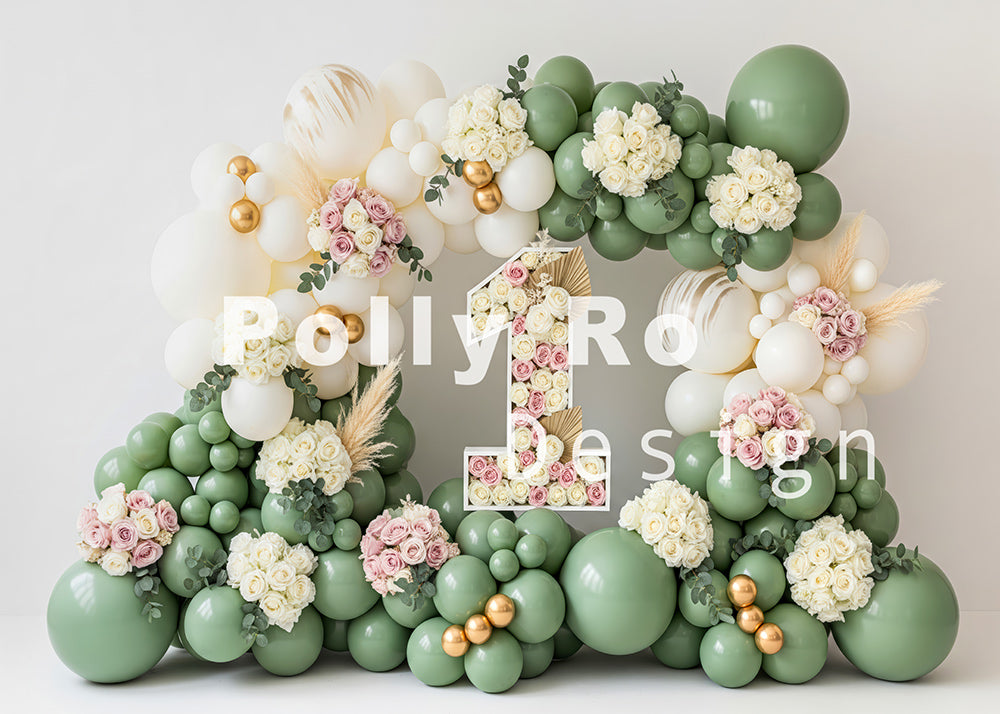 Avezano Shabby Chic White Floral and Distressed Window Decor Photography Backdrop Designed By Polly Ro Design