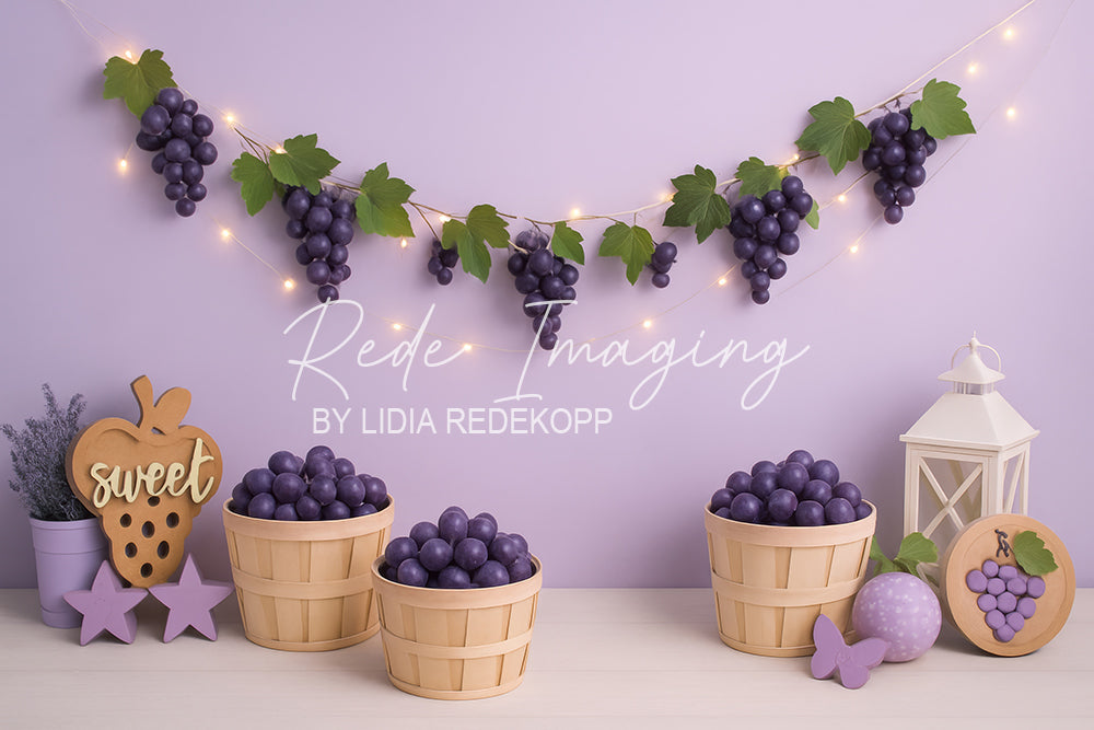 Avezano Lavender Grape Themed Photography Backdrop Designed By Lidia Redekopp