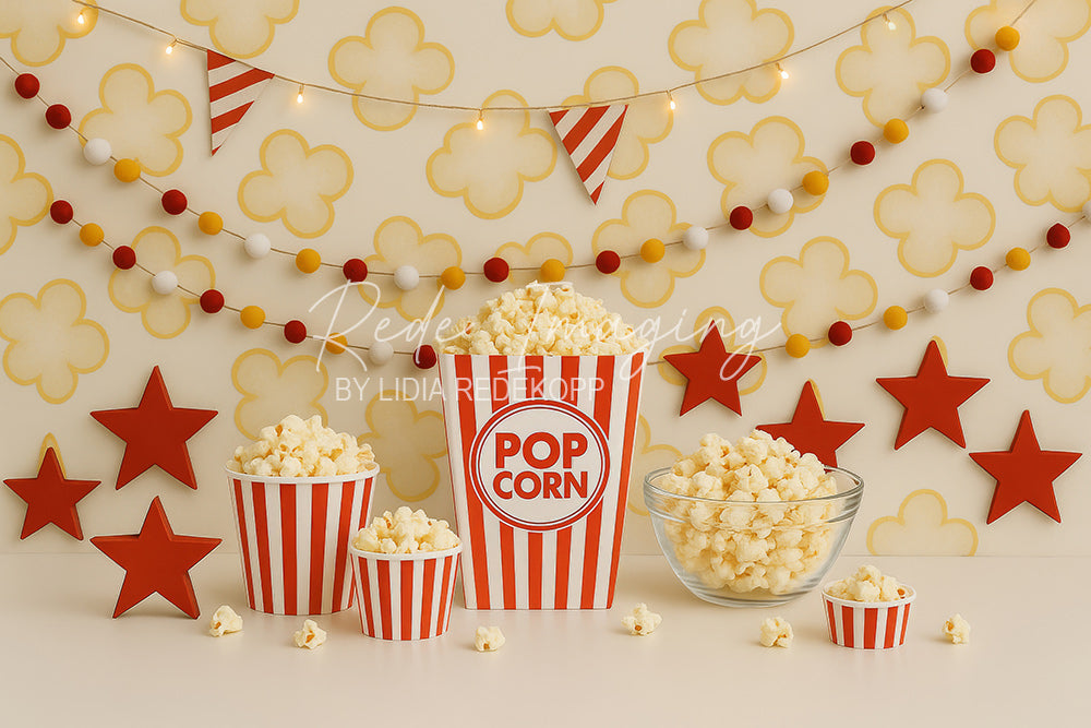 Avezano Popcorn Themed Photography Backdrop Designed By Lidia Redekopp