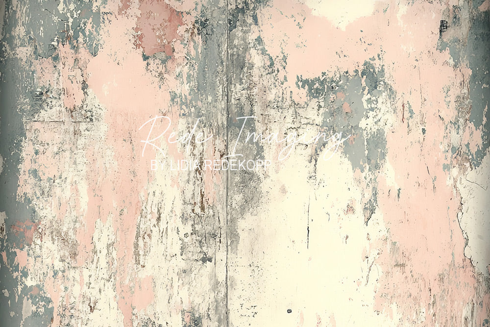 Avezano Pink & Gray Distressed Texture Wall Photography Backdrop Designed By Lidia Redekopp