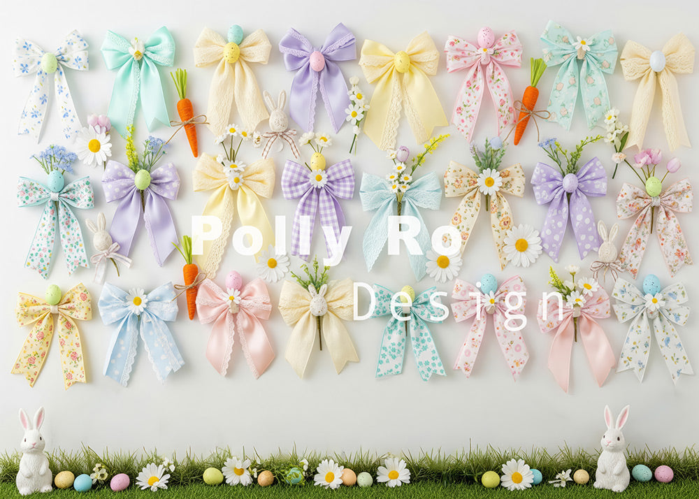 Avezano Easter Bow Decor Photography Backdrop Designed By Polly Ro Design