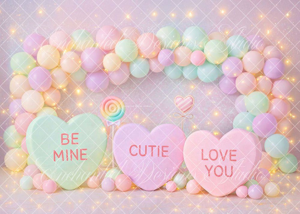 Avezano Pastel Heart Balloon Backdrop Designed By Enchanted Design Studio