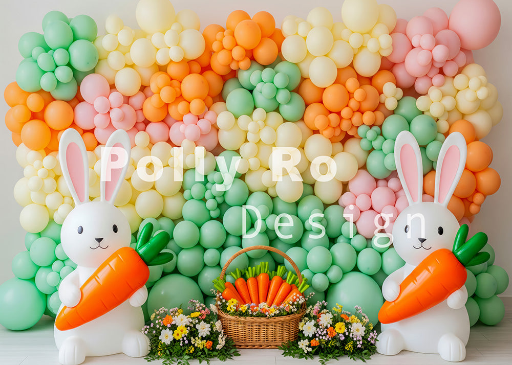 Toile de fond pour photographie de baiser de roses et de ballons de la Saint-Valentin d'Avezano conçue par Polly Ro Design