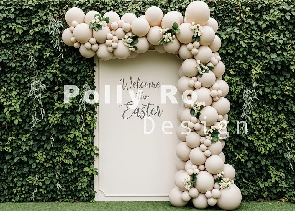 Toile de fond pour photographie de baiser de roses et de ballons de la Saint-Valentin d'Avezano conçue par Polly Ro Design