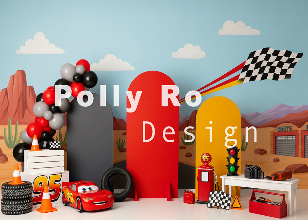 Toile de fond pour photographie de baiser de roses et de ballons de la Saint-Valentin d'Avezano conçue par Polly Ro Design