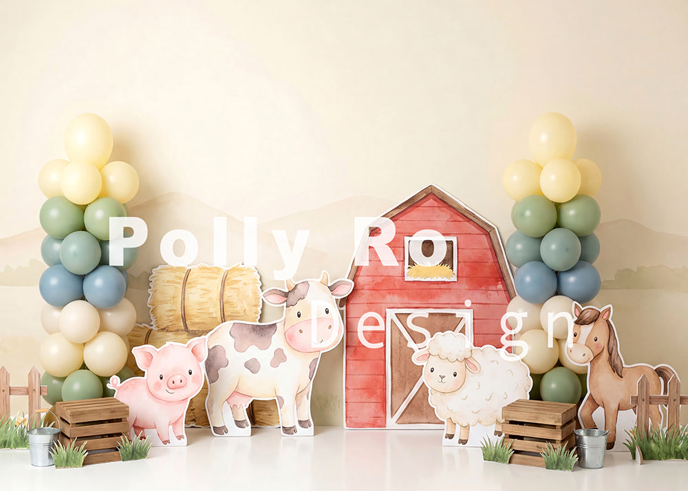 Toile de fond pour photographie de baiser de roses et de ballons de la Saint-Valentin d'Avezano conçue par Polly Ro Design