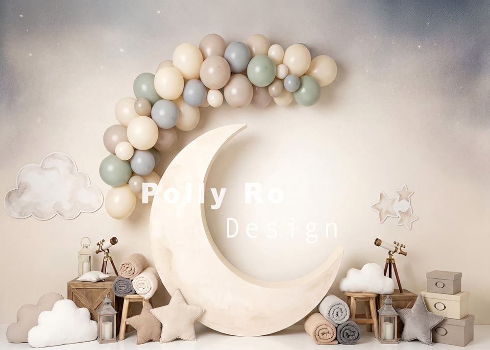 Toile de fond pour photographie de baiser de roses et de ballons de la Saint-Valentin d'Avezano conçue par Polly Ro Design